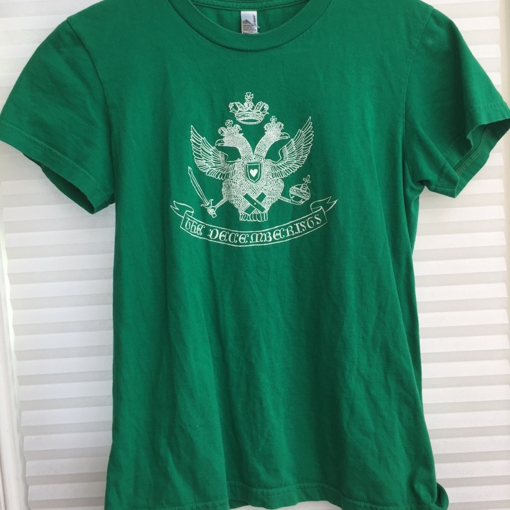 The Decemberists Emerald Green Crest Shirt